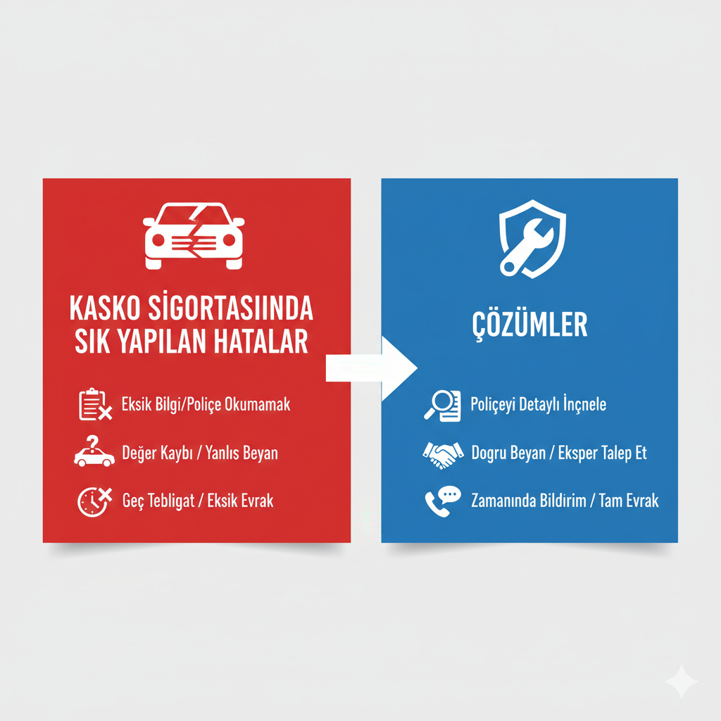 Kasko Sigortasında Sık Yapılan Hatalar ve Çözümleri